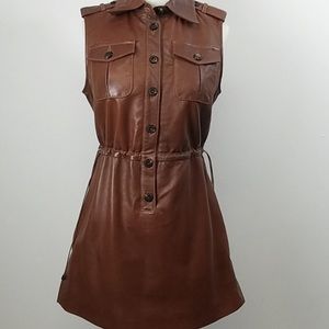 Genuine Leather Tunic Dress
